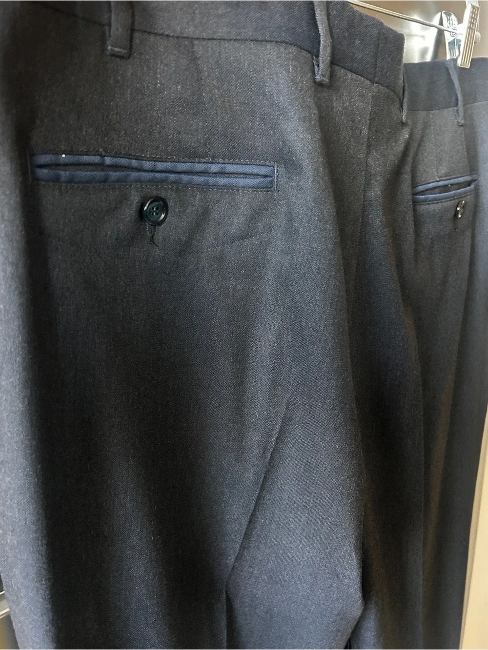 Compagnia della Lana Italian Virgin Wool Dress Pants Navy 40x35 Made in Italy